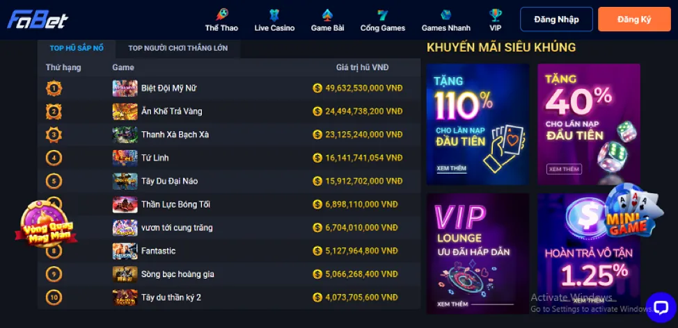 Thưởng Vòng Quay Miễn Phí Slot